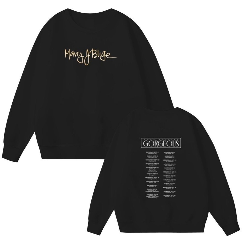 Mary J Blige Good Morning Gorgeous Tour 2022 Music Fan Graphic Sweatshirt